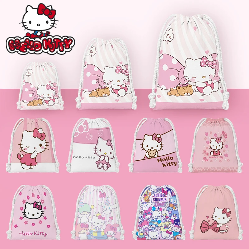 HelloKittyDrawstringPocketCandyBagCosmeticStorageBagCute