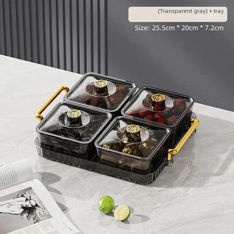 Gray four-grid + tray