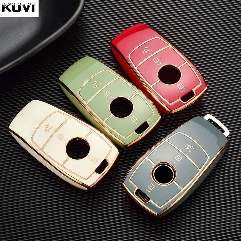 Car Key Case Cover For Mercedes Benz A C E S G Class GLC CLE CLA W177 W205 W213 W222 X167 AMG