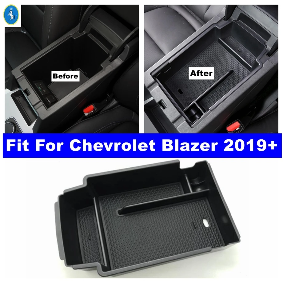 

Car Central Armrest Storage Box Console Arm Rest Tray Pallet Container Phone For Chevrolet Blazer 2019 - 2022 Interior Accessory