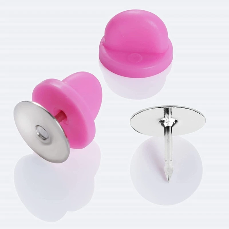 

100 Set Pin Backings Tie Tacks Blank Pins with Pin Backs for Butterfly Clutch Backing Locking Clasp for Badge Craft