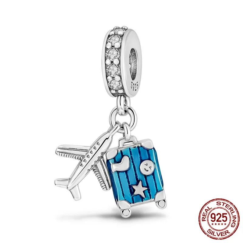 Sterling Silver Pendant Charms Key Ring Bag Holder
