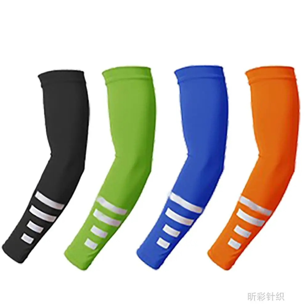 Ice Arm Sleeves Arm Sleeves Fluorescent Ice Silk Sleeves Cycling Arm Covers Anti-slip UV Protection Sunscreen Sleeves Durable Quick Drying Breathable