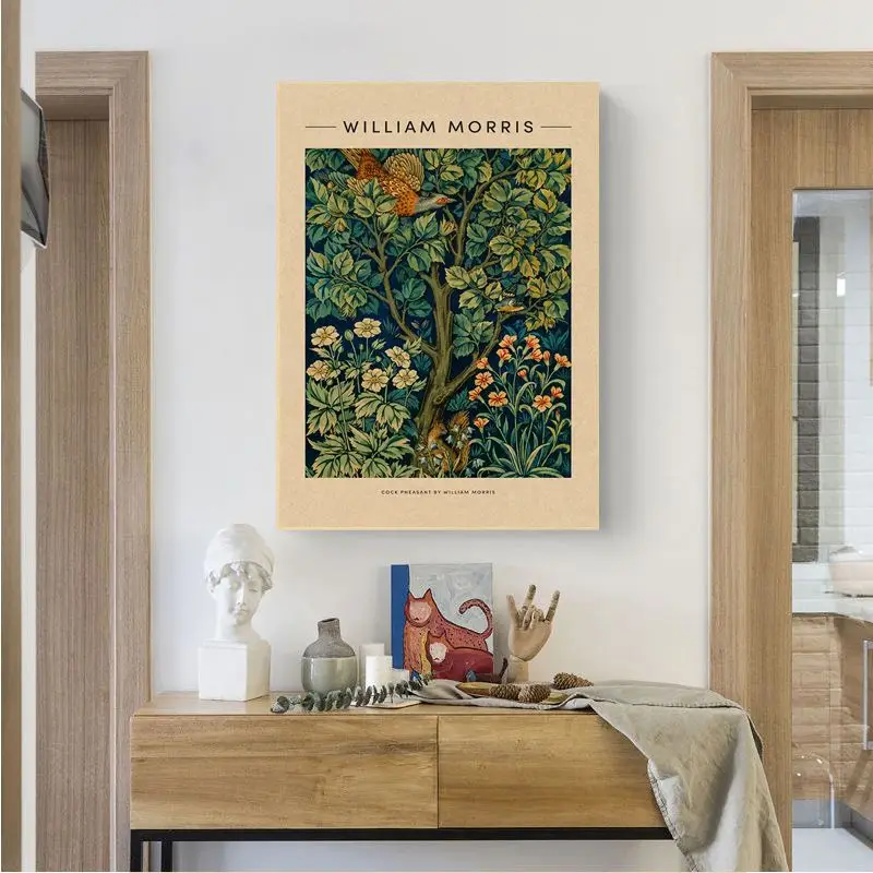 

Музей искусства Вильям Морриса, настенная выставка, Настенная картина в скандинавском стиле ретро, декор для гостиной, картины для дома