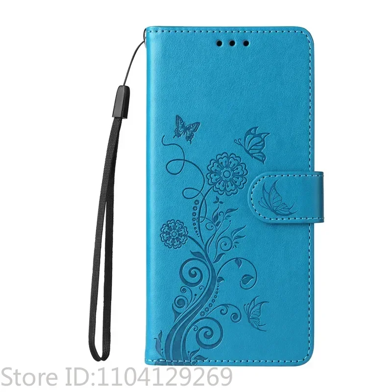 Elegant Flip Cover Leather Wallet Phone Case with Fringed Iris Design