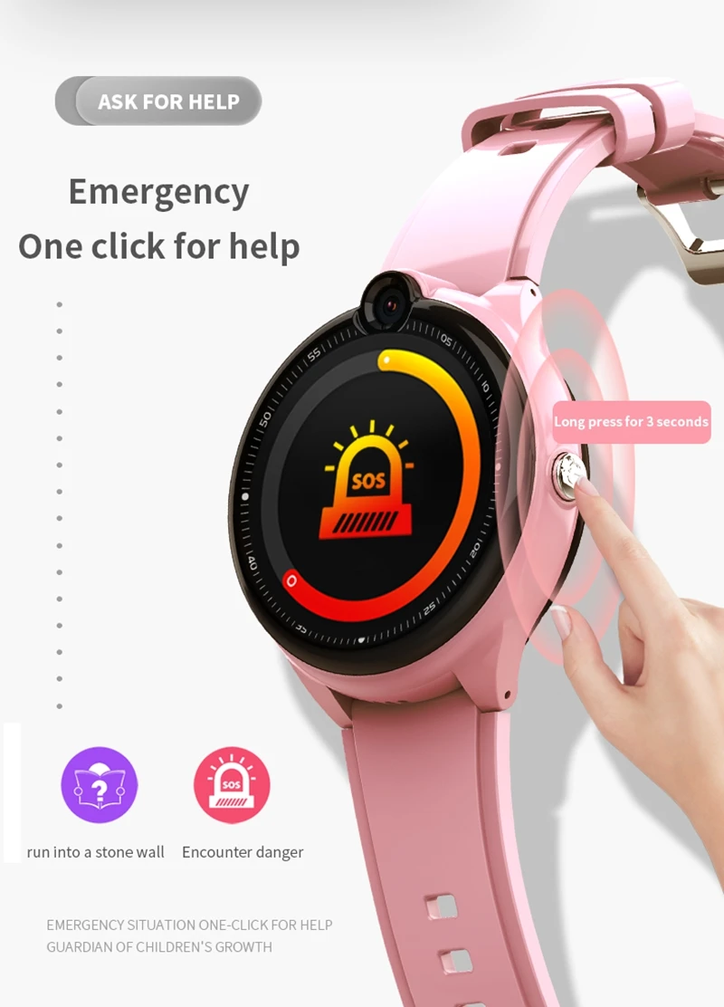 Wonlex Smart Watch Kids GPS WiFi Position Tracker Camera 4G Video Call  SOS Anti-Lost Locator Smartwatch for Children KT26