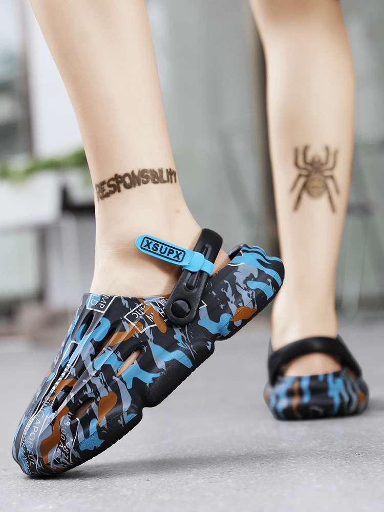 Slippers Beach Hollow Hole Man Platform Sandals Summer Men Casual Shoes Brand EVA Slides Outdoor Flip-Flops_voghion.com