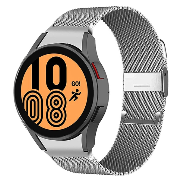 Samsung Galaxy Watch 4 44 mm 40 mm strap/Galaxy Watch 4 classic 46 mm 42 mm gapless stainless steel metal mesh strap