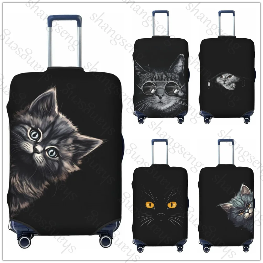 Luggage Cover Black cat eyes animal Thicken Luggage Cover Elasticity Trolley dust cover Suitcase Protection Cover Suitcase Case