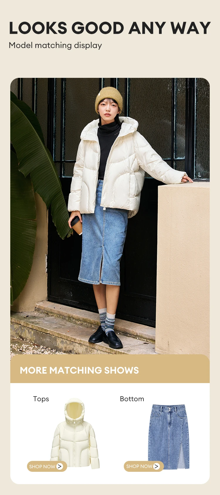 Down Jacket Women Mid-Length Waterproof and Warm Winter Oversize Hooded Versatile Coat