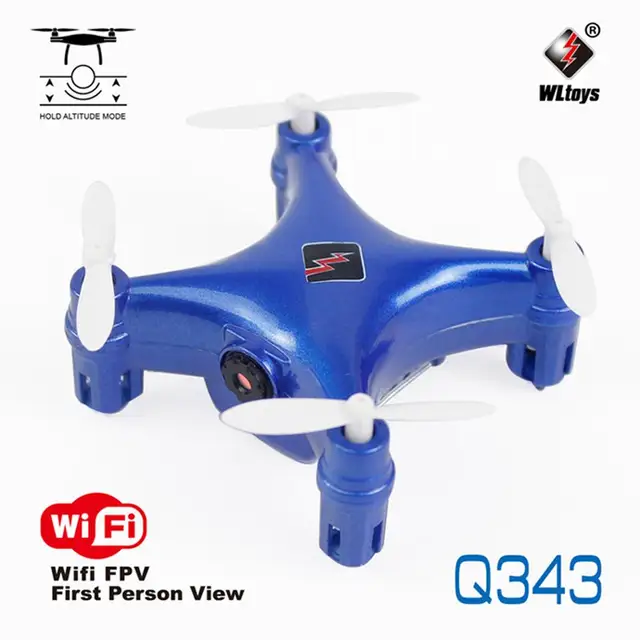 WLtoys Q343 Mini Drone 2.4G 4CH RC Quadcopter Wifi FPV GPS With 0.3MP Camera Altitude Hold Mode 6 Axis Self-stabilizing Drone