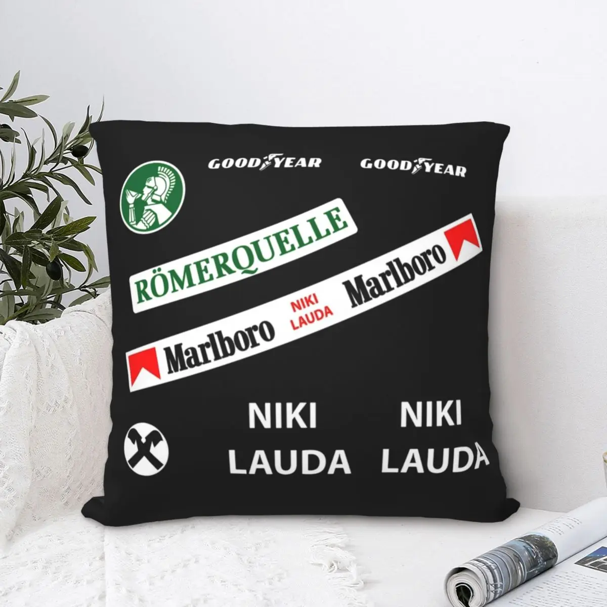 

Lauda Racing Support Square Pillowcase Polyester Pillow Cover Velvet Cushion Decor Comfort Throw Pillow For Home Living Room