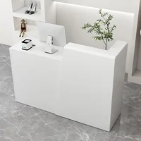 Reception Counter Desk, Modern Retail Counter with Drawers, Front Desk Reception Room Table for Checkout Office/Beauty Salon 1