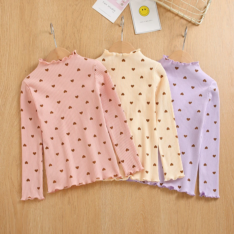 Girls' Base Shirt Spring Clothing 100% Cotton Children'S Long-Sleeved T-Shirt Autumn 1-7 Years Old Kids Casual Top For Home Wear - 5