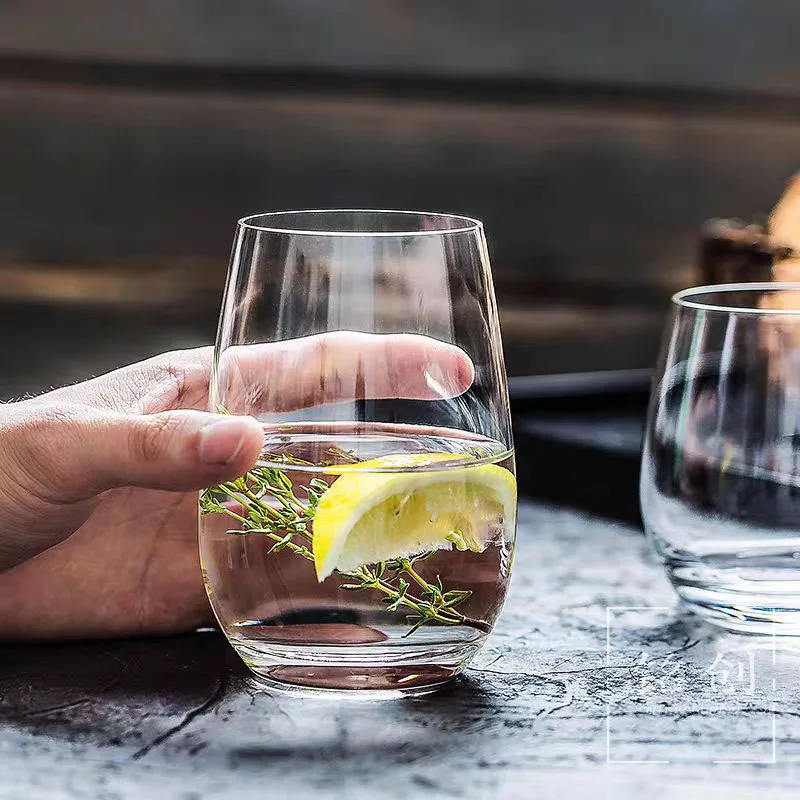 375ml European Juice Tea Glass Round Wine Glass Brandy Mug Whiskey Cocktail Vodka Drinking Glasses Drinkware Household Kitchen