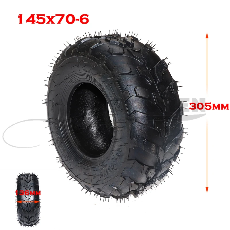 

6 inch 145x70-6 Tire Tubeless 145/70-6 Tyre For LT50 quad bike 50cc 70cc ATV go kart Four-wheeled vehicle