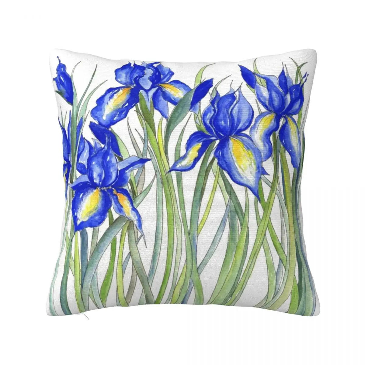 Blue Iris, Illustration Throw Pillow Decorative Sofa Cushions Christmas Pillowcase anime girl