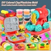 3D Color Clay Toy Kids Pretend Play Ice Cream Maker Burger Noodle Plasticine Toy Clay/Plasticine Mold 1