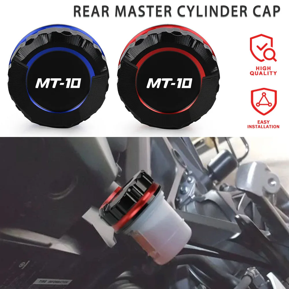 

MT10 Motorcycle Accessory Rear Brake Fluid Reservoir Master Cylinder Cover CNC Oil Cap FOR YAMAHA MT10 MT-10 2018-2019-2020-2021