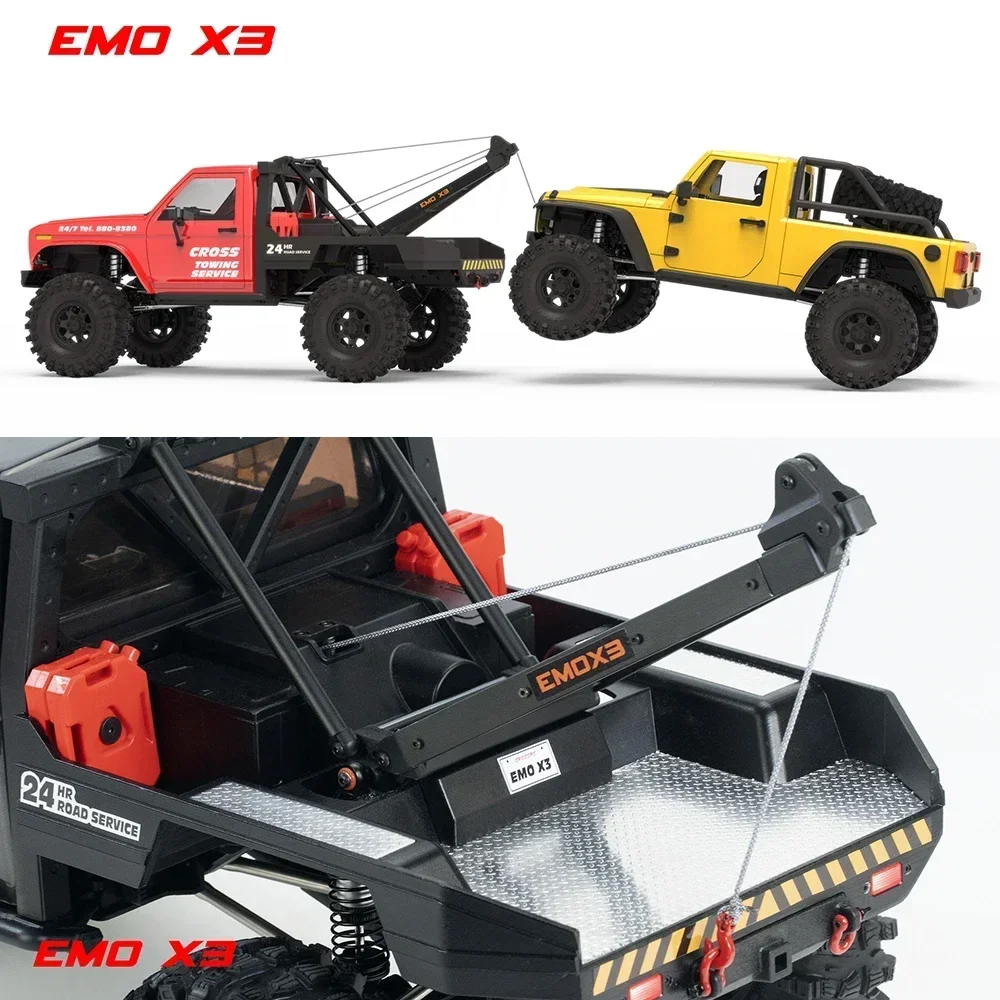 CROSSRC EMO X3 Northeastern Tigers RC 자동차, 1/8 RC 전기 리모컨 모델 자동차, 크롤러 도로 구조 차량