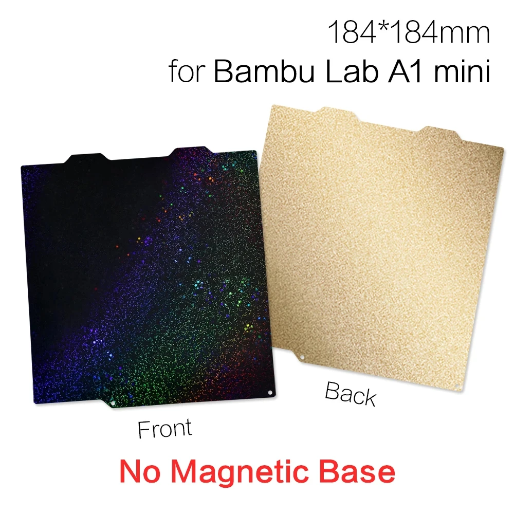 PEI-Platte für Bambu Lab A1 Mini Bauplatte 3D-Drucker PEY PEO PET H1H Platte 184x184mm Federstahl-Blatt für Bambu A1 Mini – Detail 1