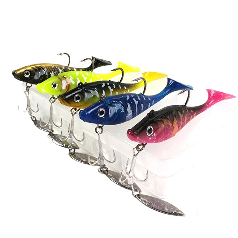 

Goture T-Tail Soft Fishing Lure Roating Spoon 7g 23g 42g 65mm 100mm 140mm Bonic Bait Swimbait 6 Colors To Choose Fishing Tackle