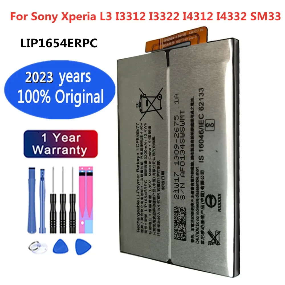 

SONY 3200mAh SNYS1654 LIP1654ERPC Phone Battery For Sony Xperia L3 I3312 I3322 I4312 I4332 SM33 Replacement Battery+Tools