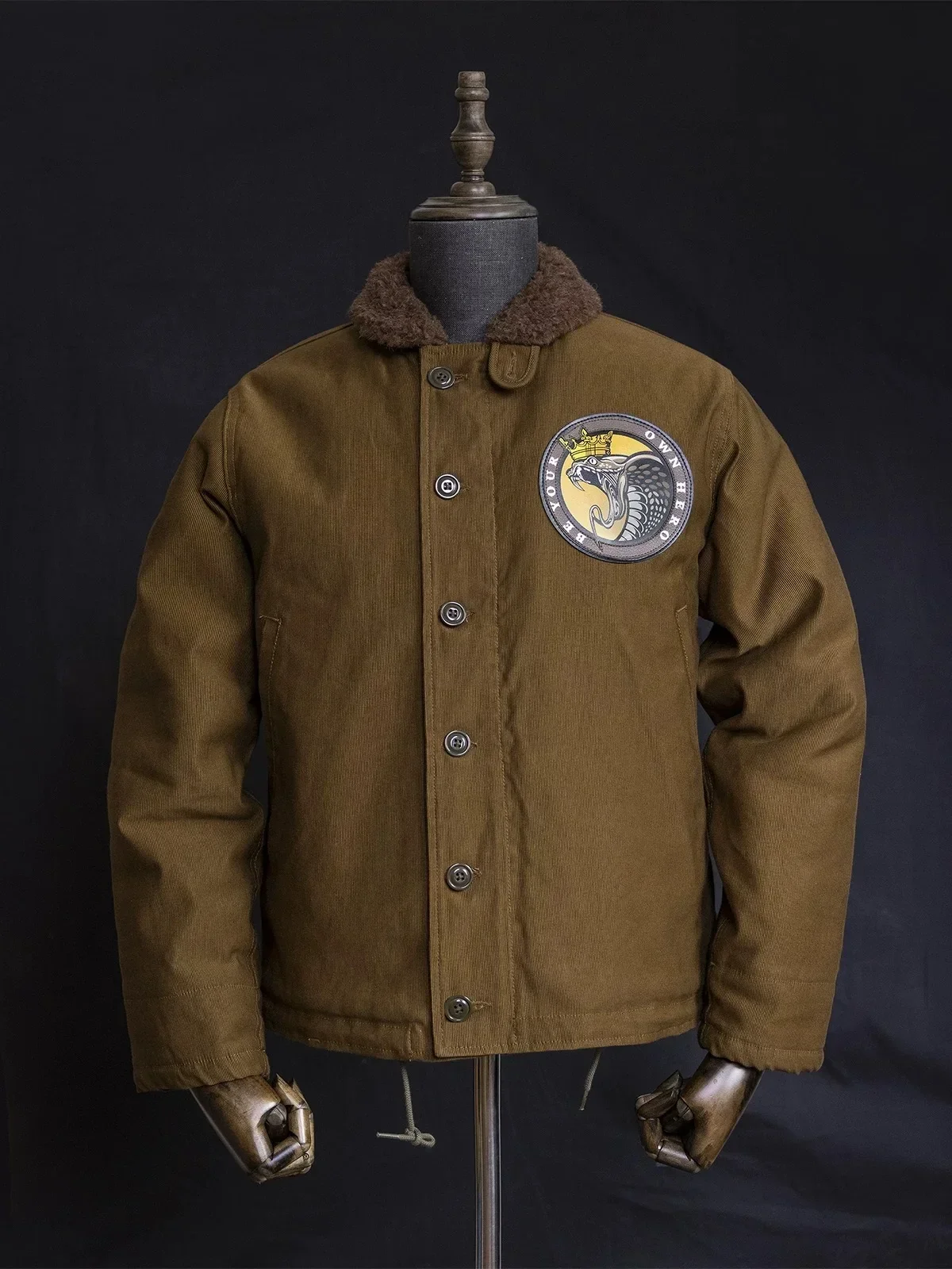 Red Tornado Naval N-1 Deck Jacket Jungle Cloth Shell Alpaca Lined Coat Men Vintage Workwear 2