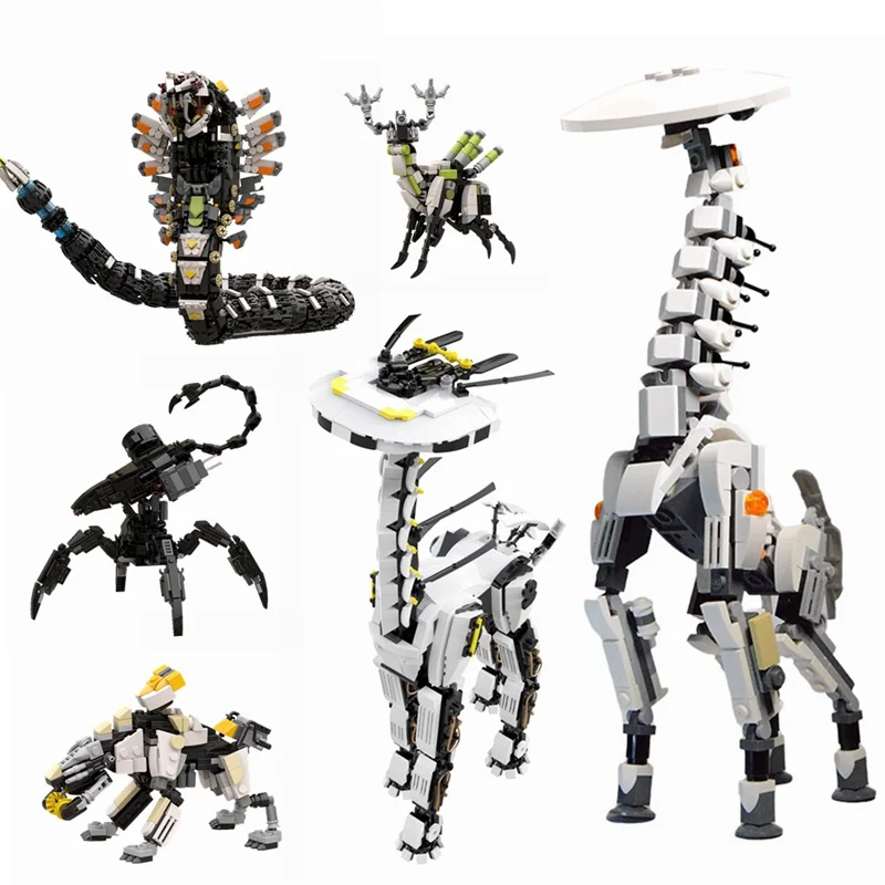 

Buildmoc Horizoned Zero Dawned Long-necked Beast Action Figure Building Blocks Mechanical Monster Bricks Boy Toys for Children