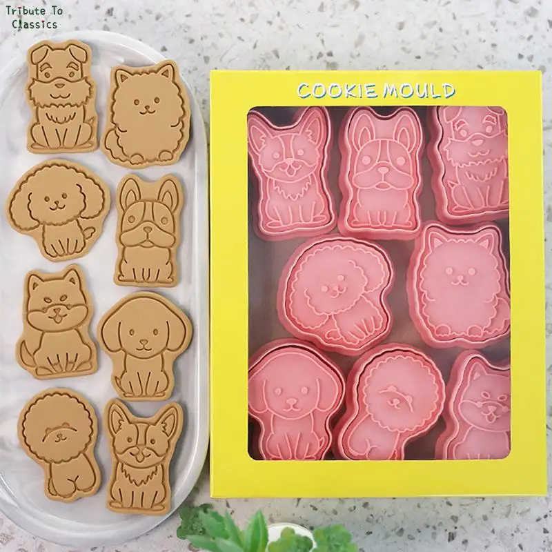 27 Styles Cookie Cutters Plastic 3D Dinosaur Shape Cartoon Pressable Biscuit Mold Cookie Stamp Kitchen Baking Pastry Bakeware