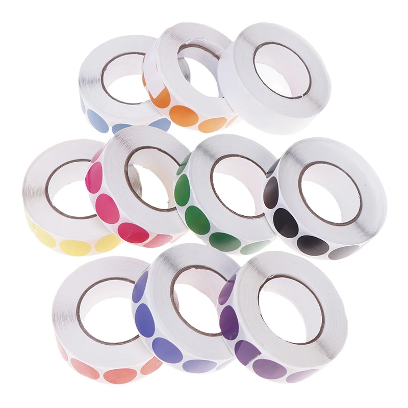 1000Pcs/Roll 0.75In Round Color-Code Dot Labels Adhesive Shooting Sticker for Archery Bow Hunting Practice Training Targets