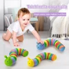 Funny Fidget Slugs Articulated Sensory Slug Toy Realistic Worm Caterpillar Fidget Toys for Kids Adults ADHD Autism Stress Relief 2