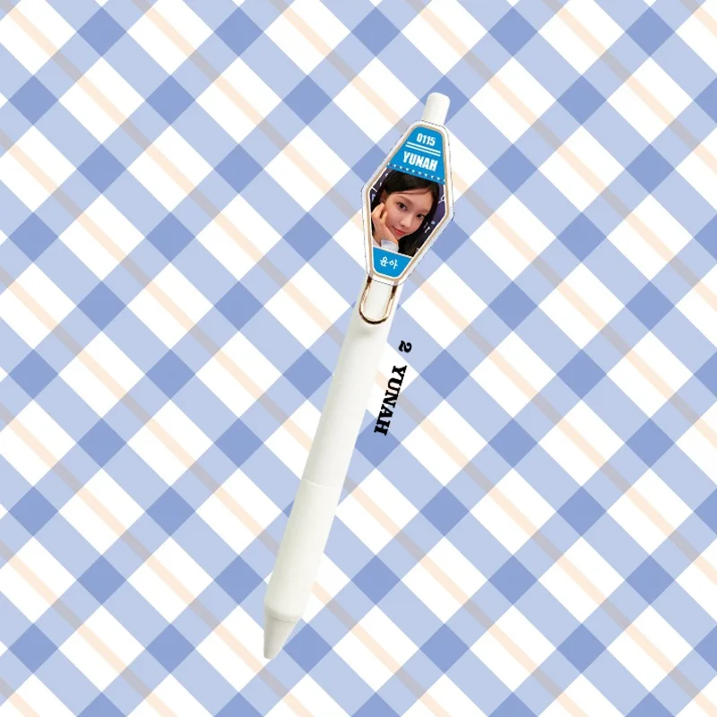 Kpop Idol ILLIT Same Style Ballpoint Pen Star Character Photo Pen Student Accessories Supplies YUNAH MINJU MOKA Fans Gift