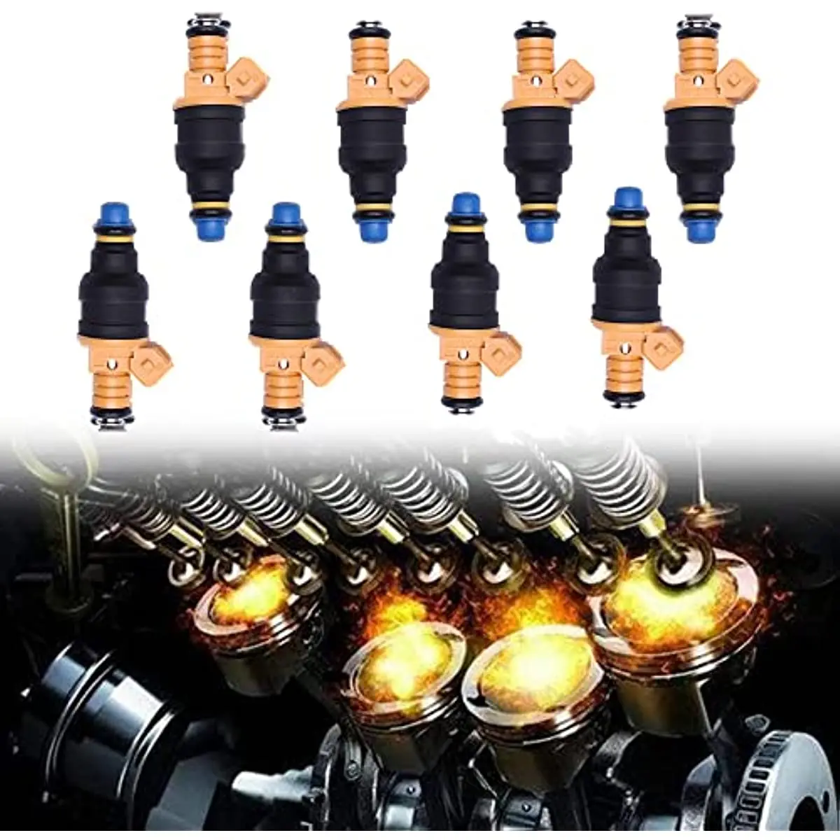 

LAICY 8pcs Flow Matched Fuel Injectors Nozzle Replace Spark Plug for Ford 4.6L 5.0L 5.4L 5.8L V8 F150 E150 E250 E350 0280150718
