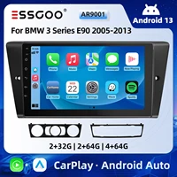 ESSGOO 9" Autoradio Android 13 Carplay/Android Auto Écran Tactile GPS Navigation BT RDS pour BMW Série 3 E90 E91 E92 E93 2005-2013 1