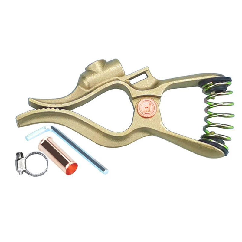 300A Welding Ground Clamp All Copper Electric Welding Machine Argon Arc Earth Clamp Peach-Shaped Pliers