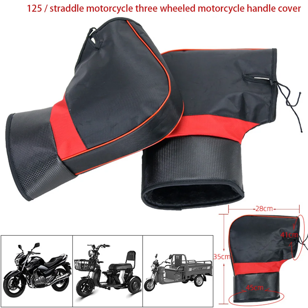 Motorcycle Handlebar Gloves Winter Handlebar Gloves Coldproof Handlebar Mittens Soft Bar Warmer Covers for Motorcycle Scooter 2