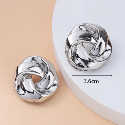 Vintage Metal Twisted Stud Earrings For Women Gold Color Charm ZA Sexy Statement Spiral Whirlpool Brincos Jewelry Wholesale