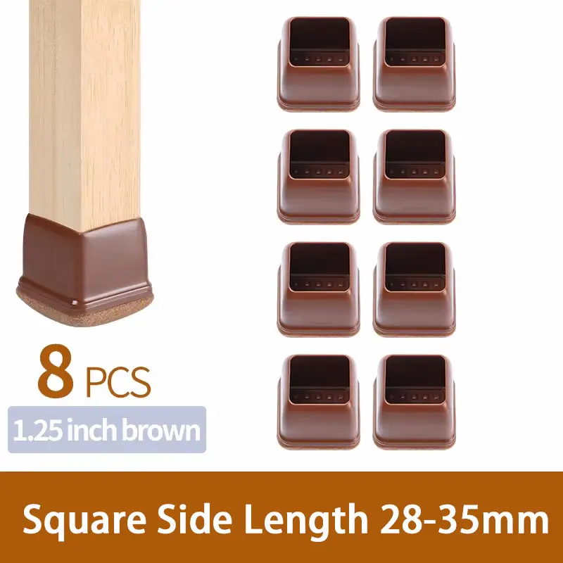 8PCS Upgraded Chair Leg Covers Silicone Anti-Slip Felt Furniture Feet Protectors from Scratches for Hardwood Floor Reduce Noise - Image 17