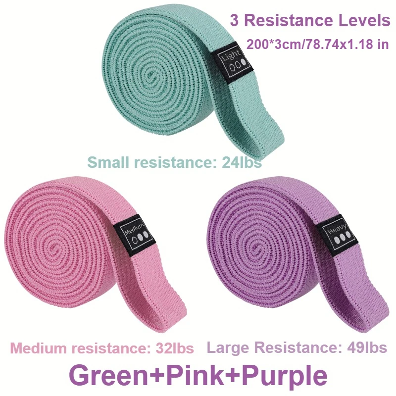 Enhanced Fitness Elastic Resistance Bands Set for Strength and Yoga Training - Multiple Resistance Levels