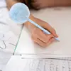 4pcs Students Fluffy Ball Pen Rollerball Pens Ballpoint Fountain Pen Fuzzy Ball Pen Pom Pen Hairball Plush Random Color 5