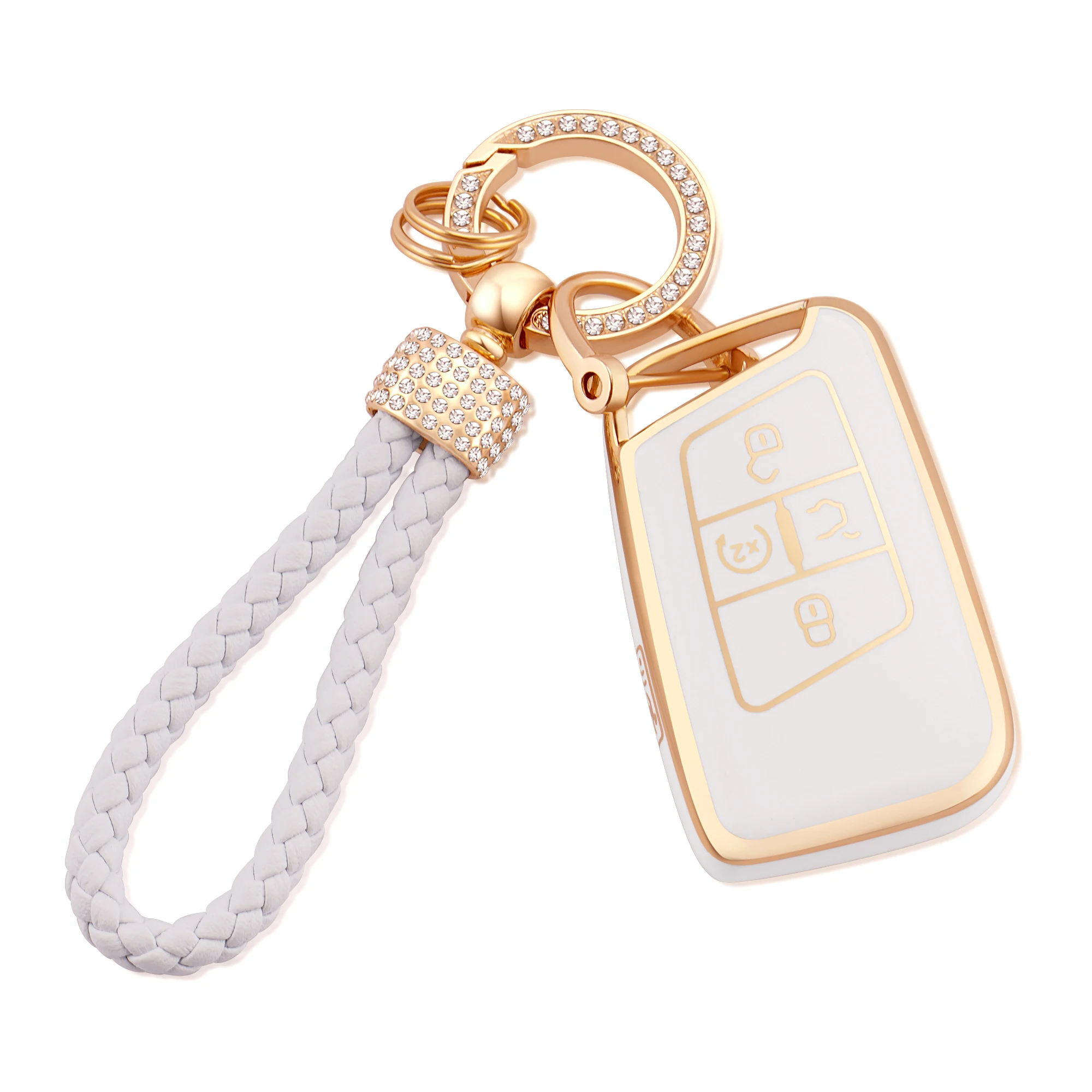 

EKALA for Volkswagen Key Fob Cover with Keychain Lanyard for Volkswagen Tiguan Atlas Passat Jetta Golf Alltrack