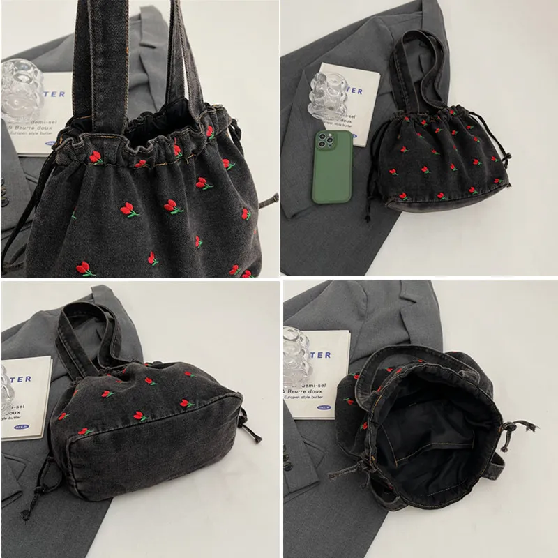 Spacious Denim Fashion Designer Shoulder Bag - High Quality & Durable Commuter Tote