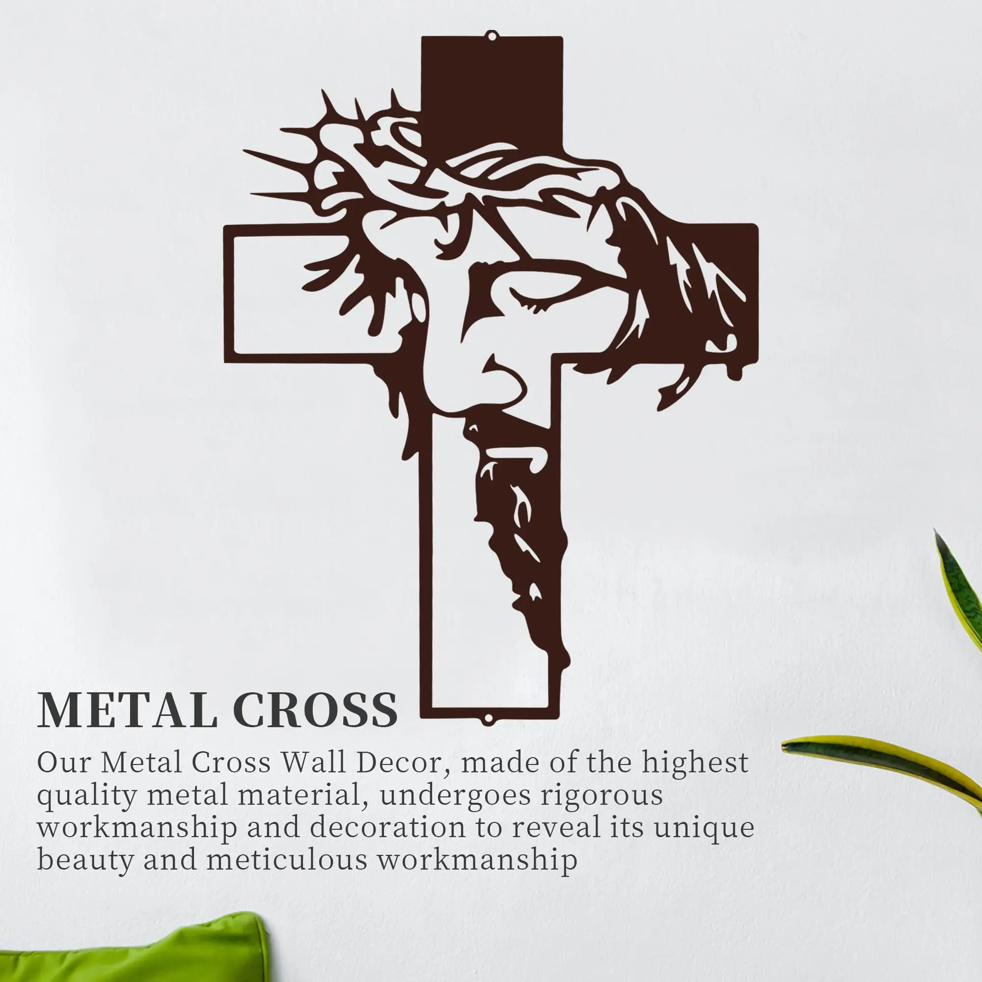 

Metal Cross Sign Wall Hanging Art Decoration, Easter Thanksgiving Home Decoration Office Living Room Wall Decor Room Decor