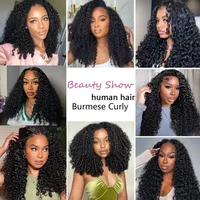 Extensions de cheveux humains bouclés birmans, qualité brésilienne, tissage de cheveux ondulés profonds, lots de cheveux bruts 6