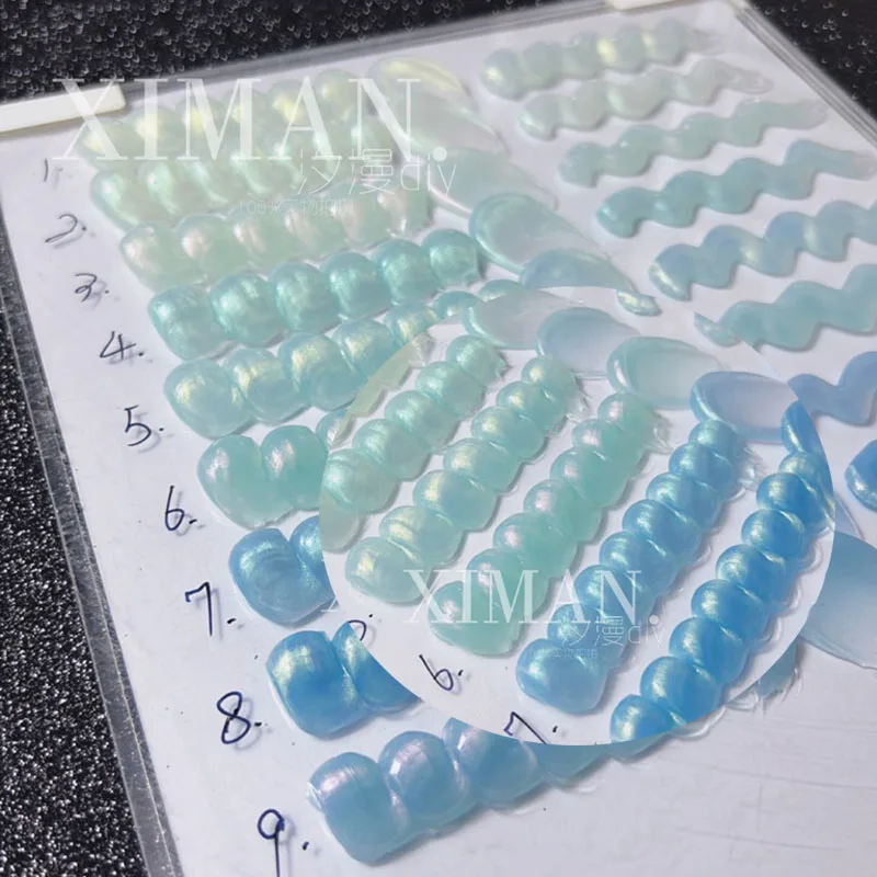 Blue Simulated Pearlescent Cream Glue for DIY Crafts