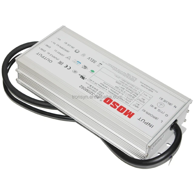 MOSO Authorization 320W 62V Programmable LED Driver With IP67 Design For Indoor Outdoor