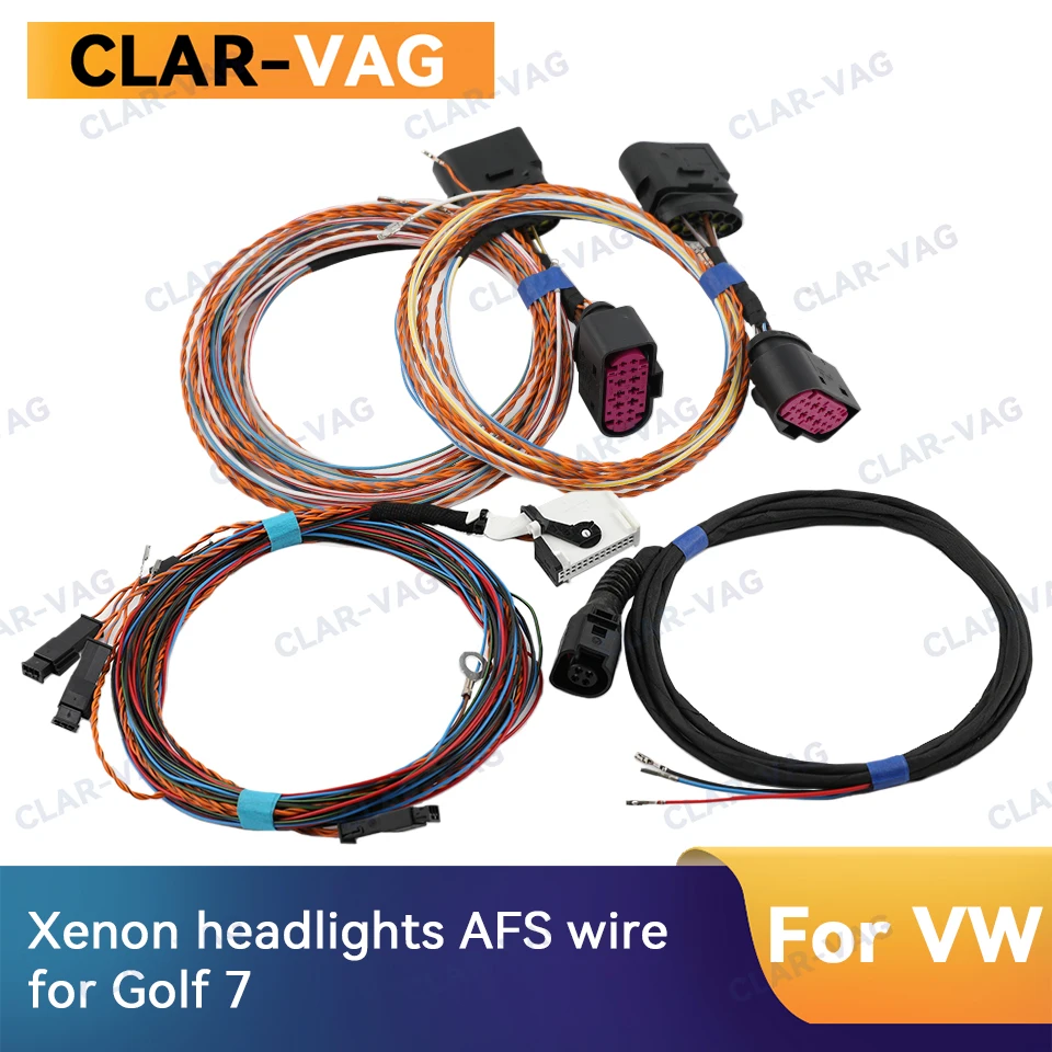 

Xenon Lamp Headlight Auto Leveling Range LED Headlight Cornering AFS Wire Adapter for VW Golf 7