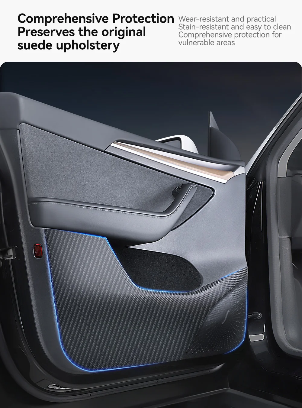 Car Door Anti-Kick Pad For Tesla Model 3 Y Juniper Highland Sticker Trim Kit Sid