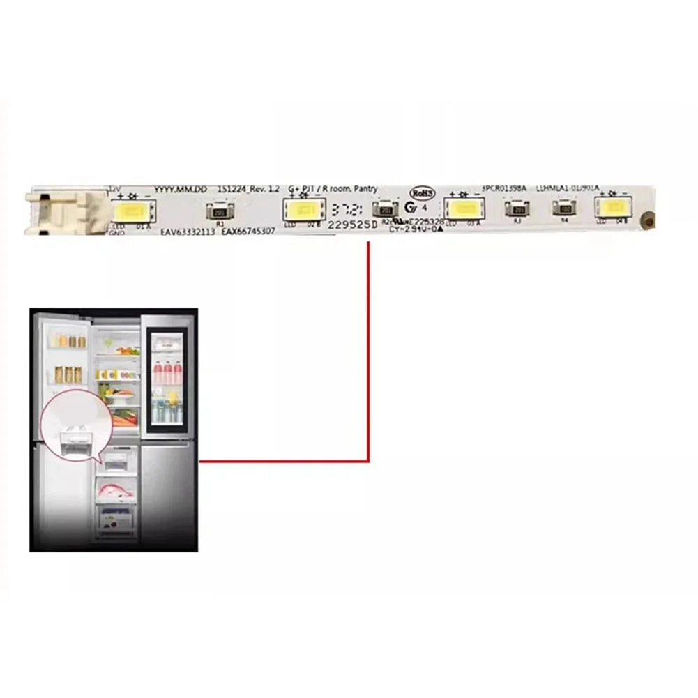 냉장고 램프 LED 조명 스트립 DC12V 플라스틱 소재 LG 냉장고용 밝은 조..